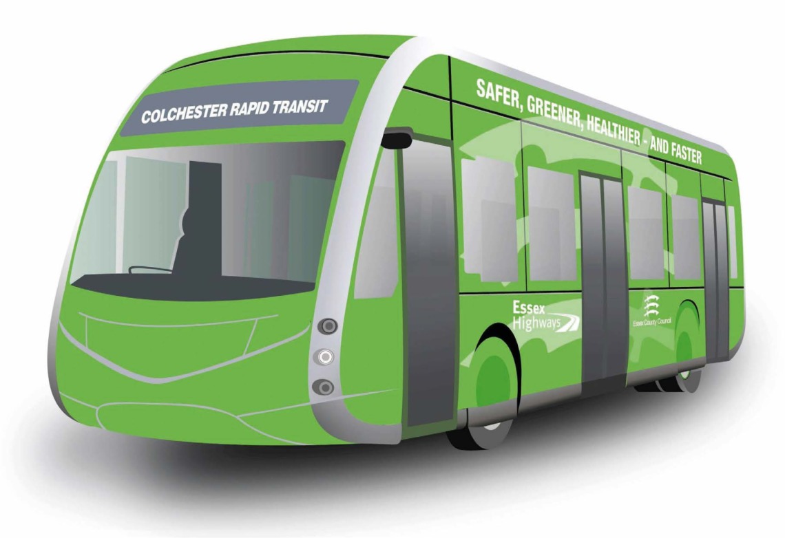 A Colchester Rapid Transit bus